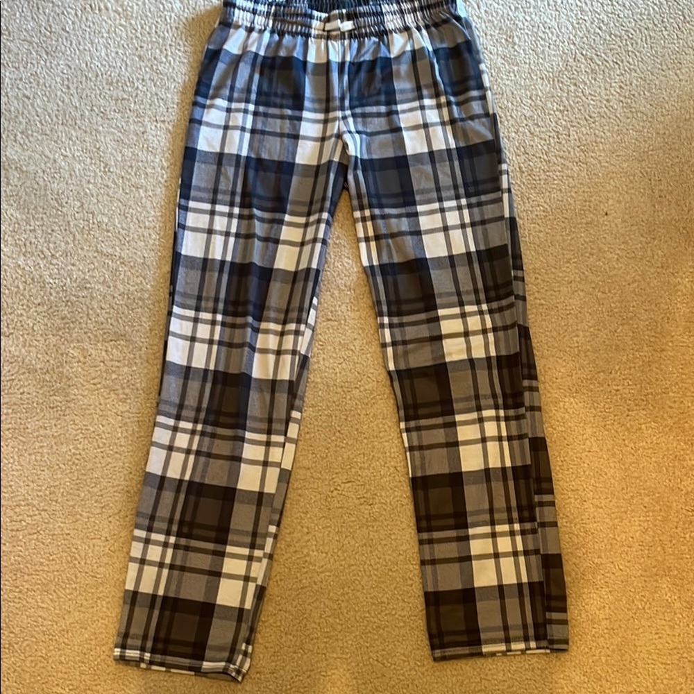 Cat & Jack Kids Plaid Pajama Bottoms - Black and White